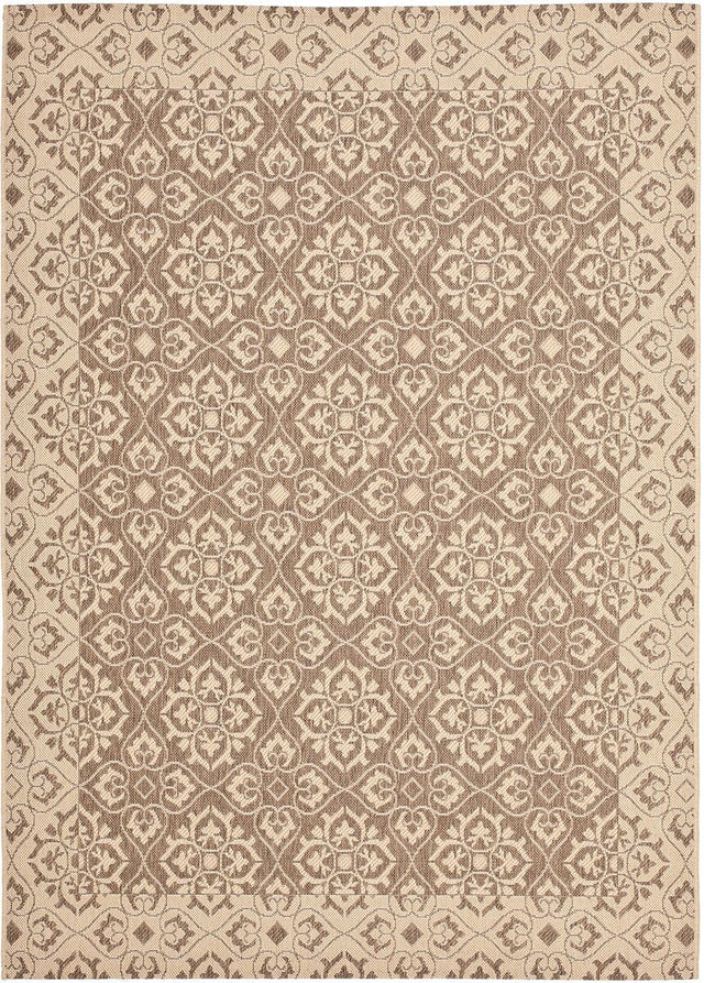 Safavieh Courtyard Cy6550 - 22 Brown / Creme Rugs - Safavieh - cy6550 - 22 - 3