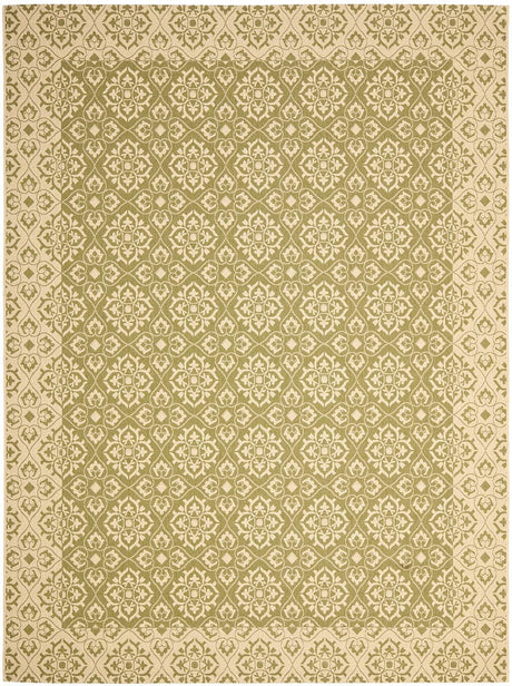 Safavieh Courtyard Cy6550 - 24 Green / Creme Rugs - Safavieh - cy6550 - 24 - 8r