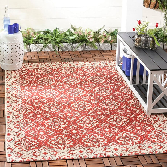 Safavieh Courtyard Cy6550 - 28 Red / Creme Rugs - Safavieh - cy6550 - 28 - 2