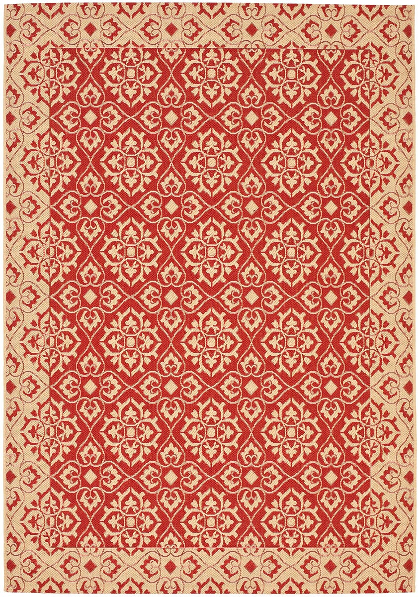 Safavieh Courtyard Cy6550 - 28 Red / Creme Rugs - Safavieh - cy6550 - 28 - 2