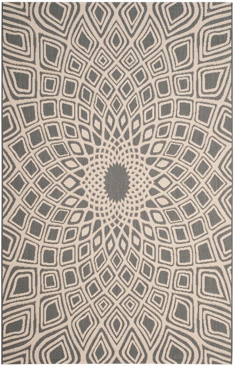 Safavieh Courtyard Cy6616 - 23621 Anthracite / Beige Rugs - Safavieh - cy6616 - 23621 - 2