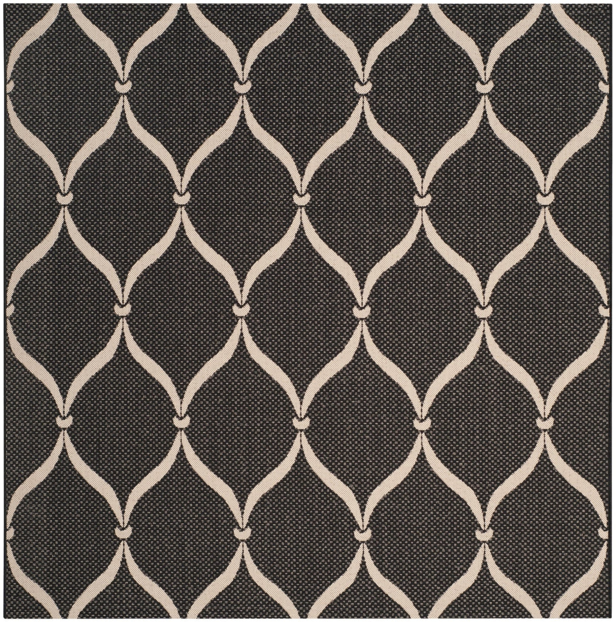 Safavieh Courtyard Cy6654 - 256 Black/Beige Rug - Safavieh - cy6654 - 256 - 7r