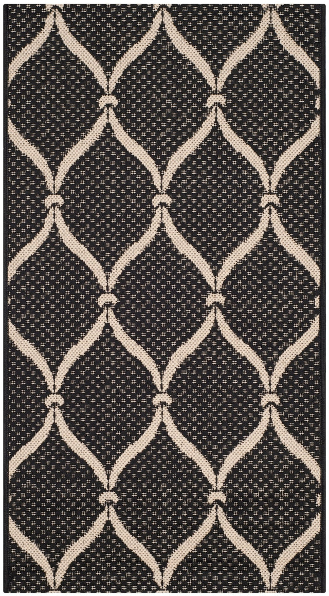 Safavieh Courtyard Cy6654 - 256 Black/Beige Rug - Safavieh - cy6654 - 256 - 7r