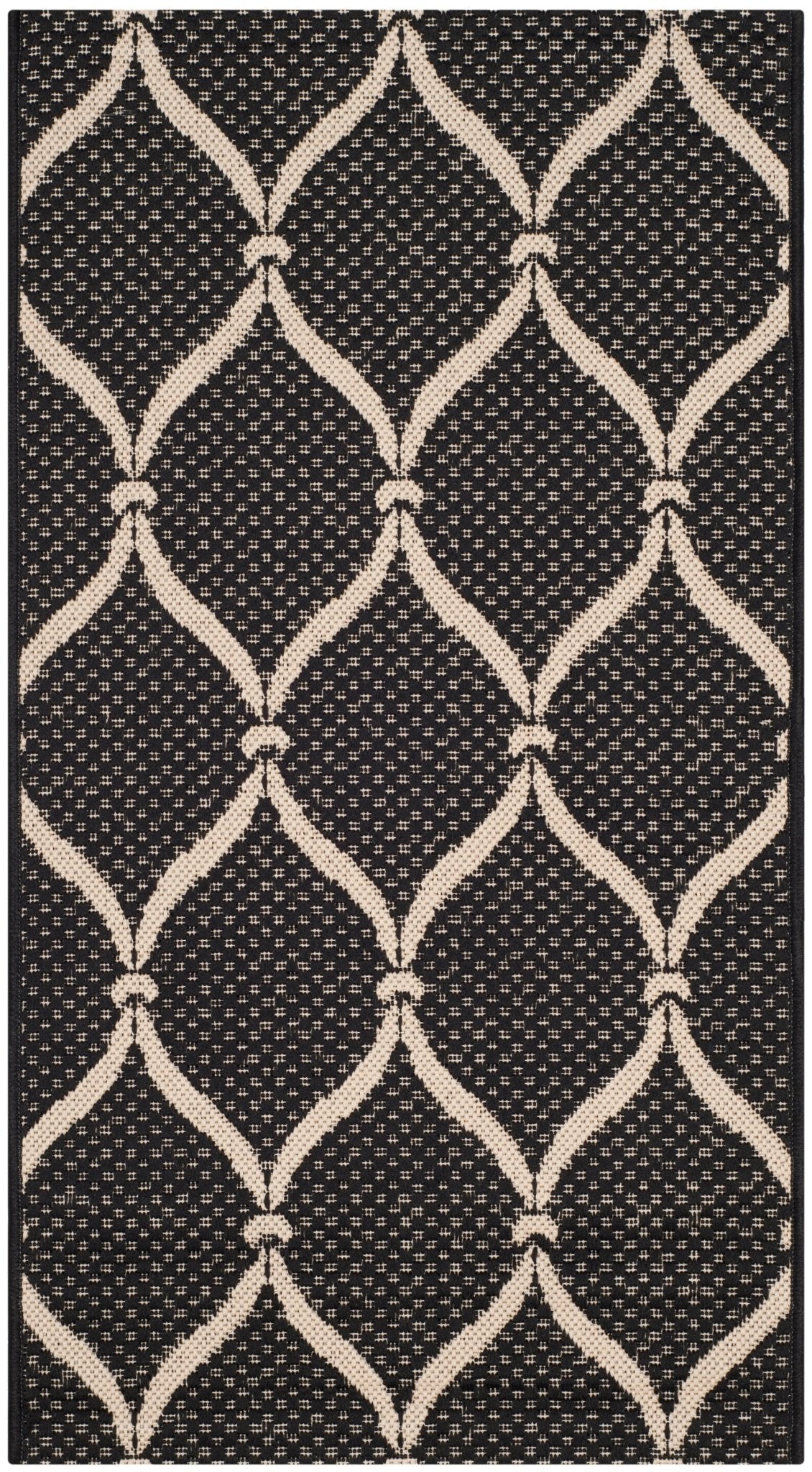 Safavieh Courtyard Cy6654 - 256 Black/Beige Rug - Safavieh - cy6654 - 256 - 7r