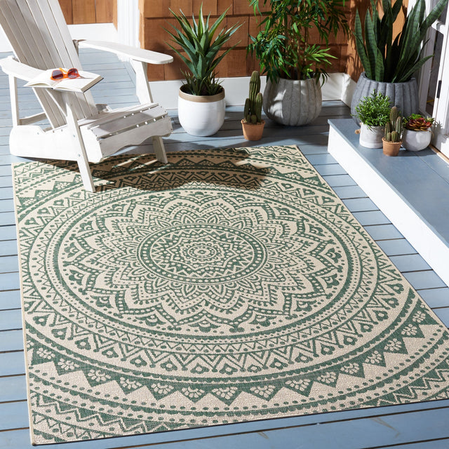 Safavieh Courtyard Cy6734 - 32212 Beige/Dark Green Rugs - Safavieh - cy6734 - 32212 - 2