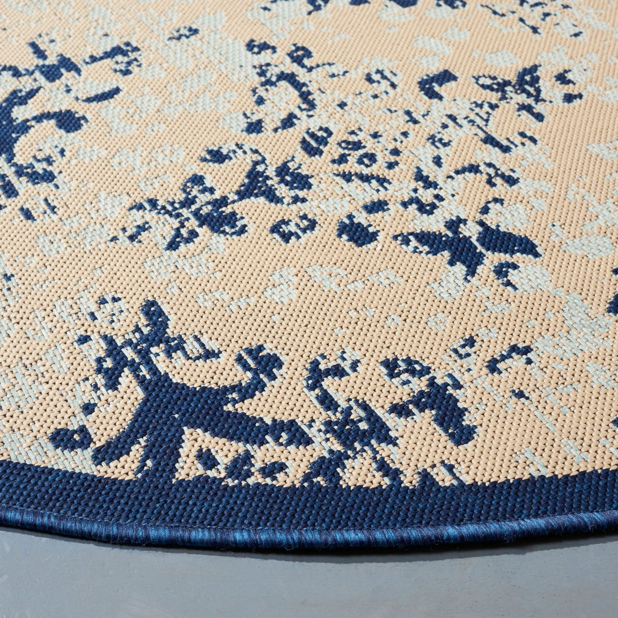 Safavieh Courtyard Cy6784 - 25812 Ivory/Navy Rugs - Safavieh - cy6784 - 25812 - 7r