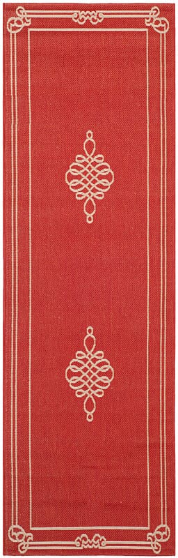 Safavieh Courtyard Cy6788 - 28 Red / Creme Rugs - Safavieh - cy6788 - 28 - 38