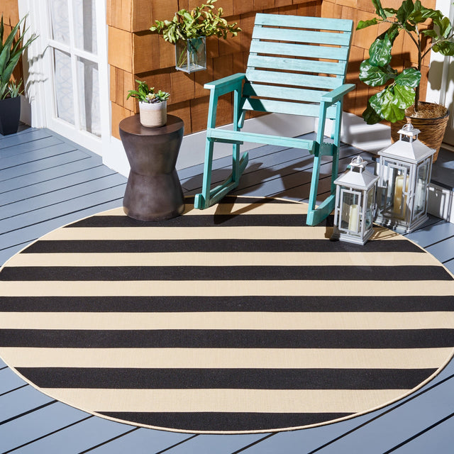 Safavieh Courtyard Cy6812 Beige/Black Rug - Safavieh - cy6812 - 25612 - 7r
