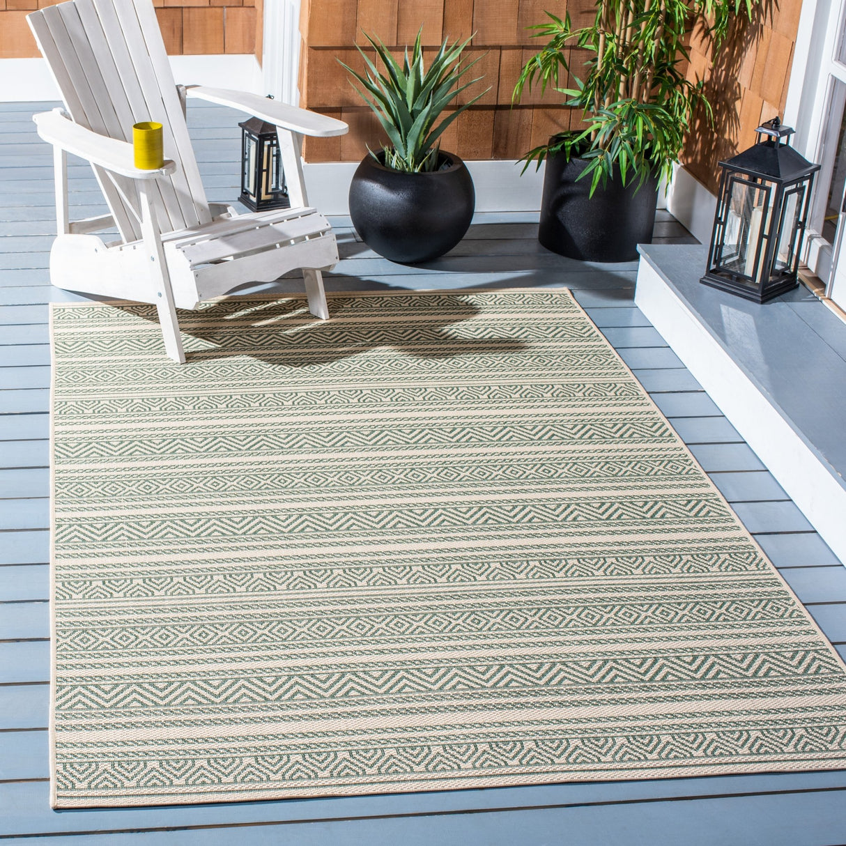 Safavieh Courtyard Cy6866 - 32212 Beige/Dark Green Rugs - Safavieh - cy6866 - 32212 - 2