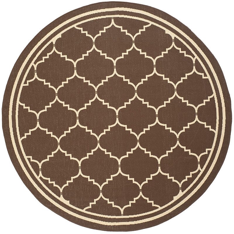 Safavieh Courtyard Cy6889 - 204 Chocolate / Cream Rugs - Safavieh - cy6889 - 204 - 7r