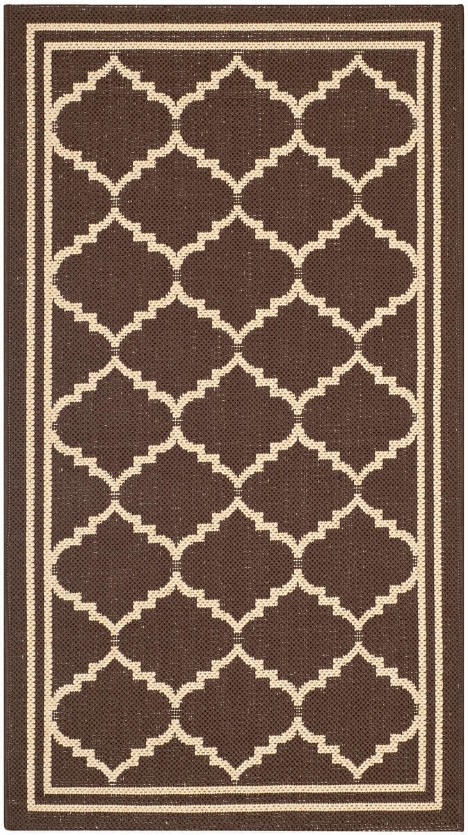 Safavieh Courtyard Cy6889 - 204 Chocolate / Cream Rugs - Safavieh - cy6889 - 204 - 7r