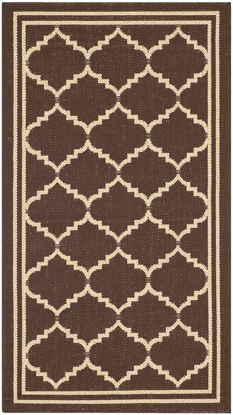 Safavieh Courtyard Cy6889 - 204 Chocolate / Cream Rugs - Safavieh - cy6889 - 204 - 7r