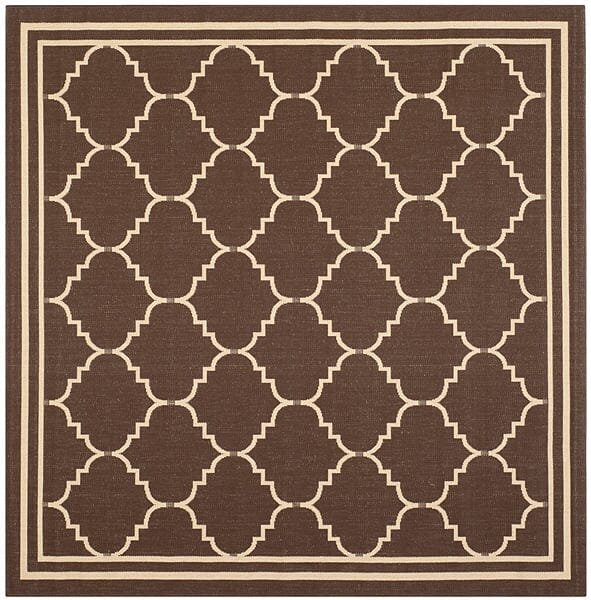 Safavieh Courtyard Cy6889 - 204 Chocolate / Cream Rugs - Safavieh - cy6889 - 204 - 7sq