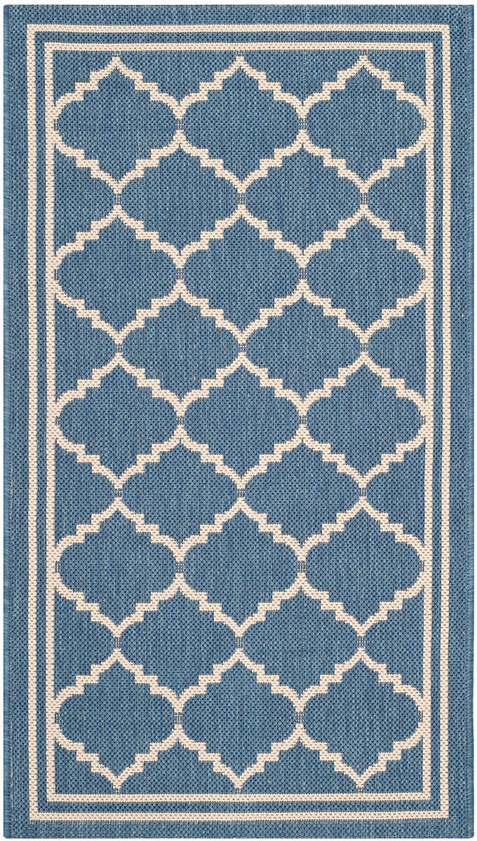 Safavieh Courtyard Cy6889 - 243 Blue / Beige Rugs - Safavieh - cy6889 - 243 - 7r