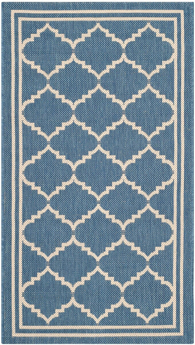 Safavieh Courtyard Cy6889 - 243 Blue / Beige Rugs - Safavieh - cy6889 - 243 - 7r