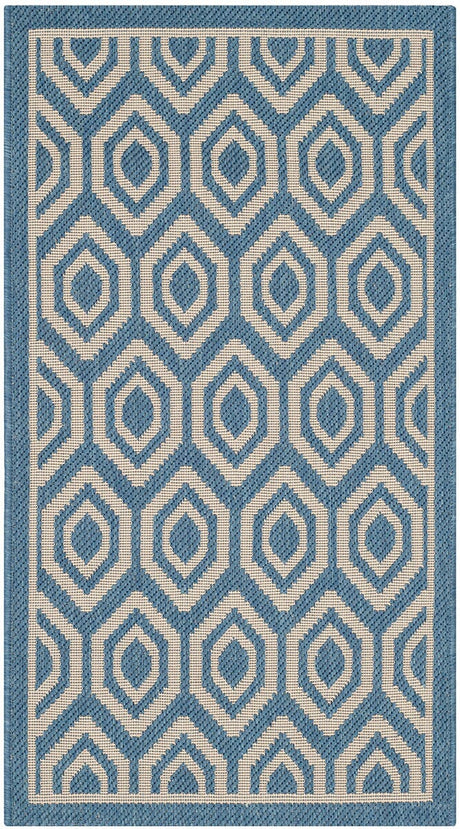 Safavieh Courtyard Cy6902 - 243 Blue / Beige Rugs - Safavieh - cy6902 - 243 - 8r