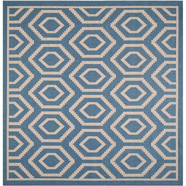 Safavieh Courtyard Cy6902 - 243 Blue / Beige Rugs - Safavieh - cy6902 - 243 - 8sq