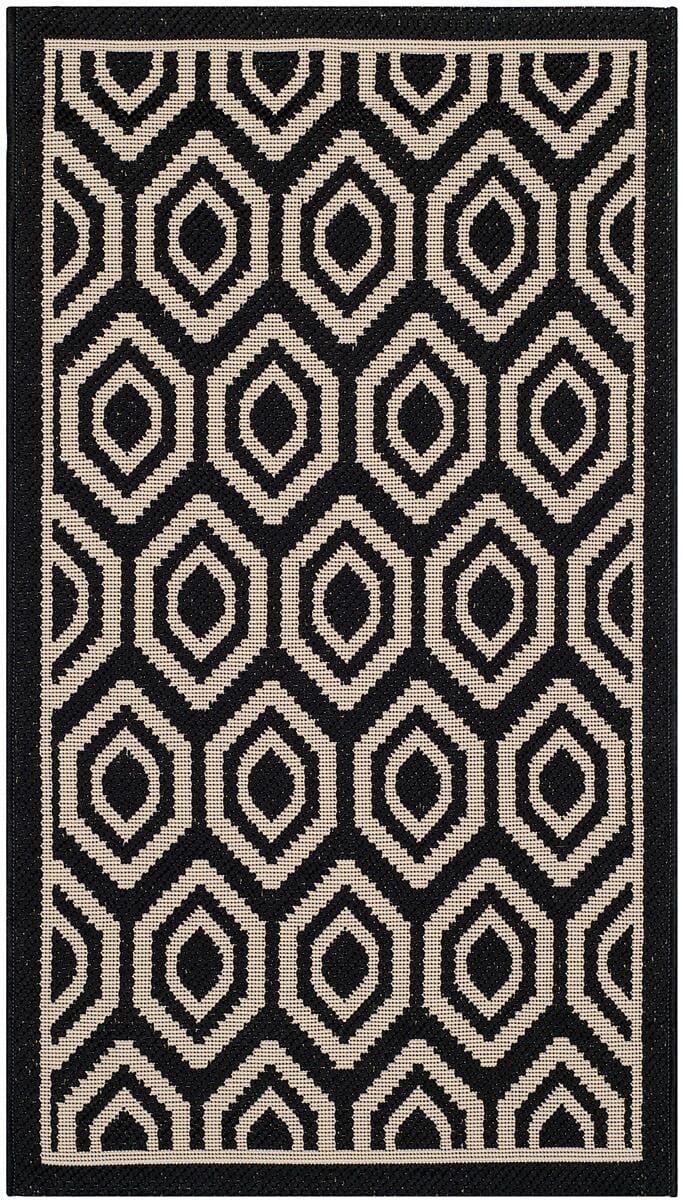 Safavieh Courtyard Cy6902 - 266 Black / Beige Rugs - Safavieh - cy6902 - 266 - 8r