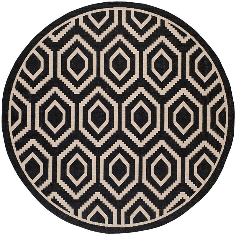 Safavieh Courtyard Cy6902 - 266 Black / Beige Rugs - Safavieh - cy6902 - 266 - 8r