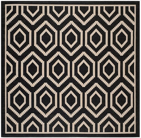 Safavieh Courtyard Cy6902 - 266 Black / Beige Rugs - Safavieh - cy6902 - 266 - 8sq