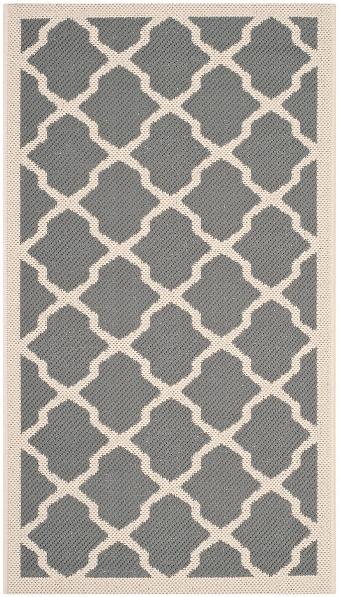 Safavieh Courtyard Cy6903 - 246 Anthracite / Beige Rugs - Safavieh - cy6903 - 246 - 4r