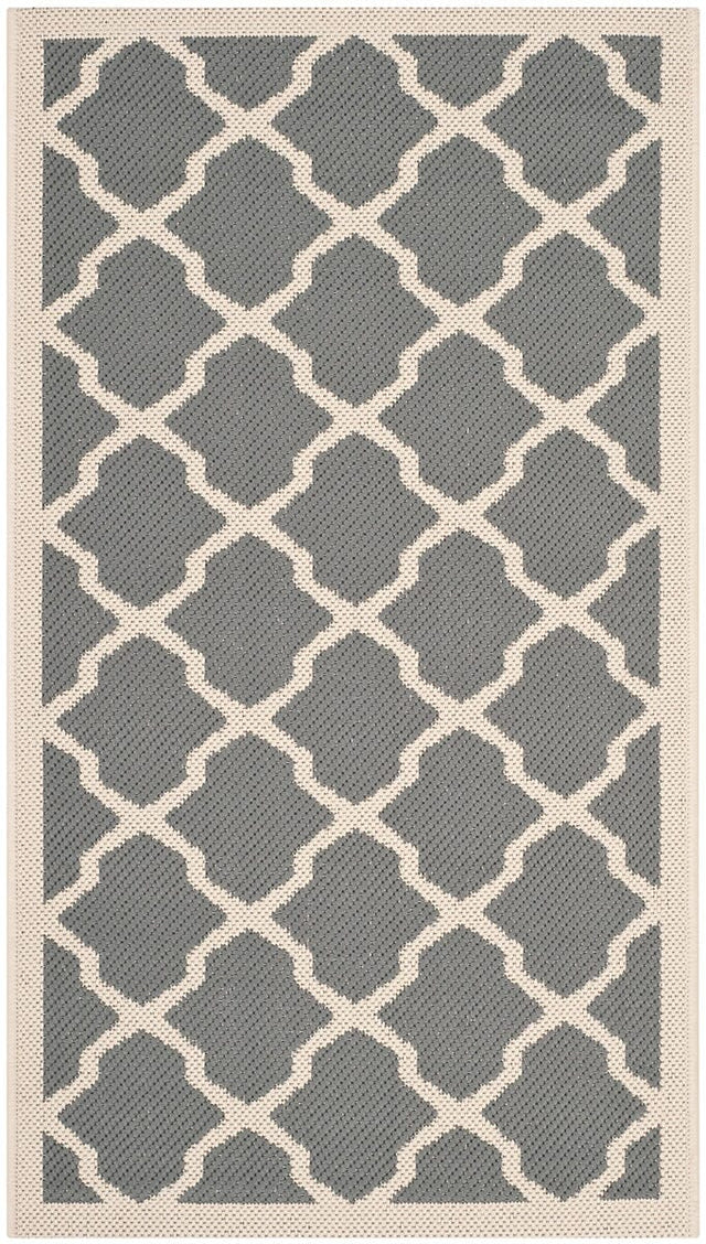 Safavieh Courtyard Cy6903 - 246 Anthracite / Beige Rugs - Safavieh - cy6903 - 246 - 4r
