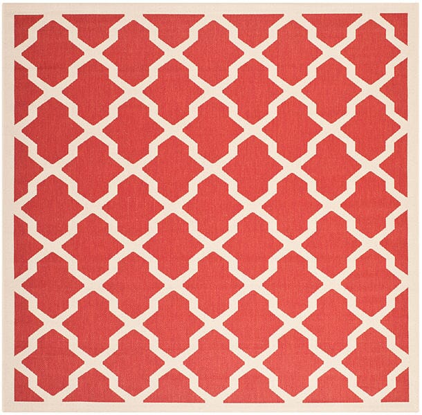 Safavieh Courtyard Cy6903 - 248 Red / Bone Rugs - Safavieh - cy6903 - 248 - 4sq
