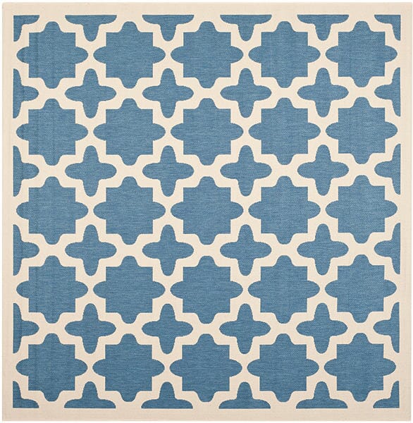 Safavieh Courtyard Cy6913 - 243 Blue / Beige Rugs - Safavieh - cy6913 - 243 - 4sq