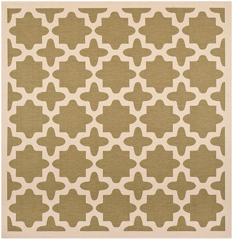 Safavieh Courtyard Cy6913 - 244 Green / Beige Rugs - Safavieh - cy6913 - 244 - 4sq