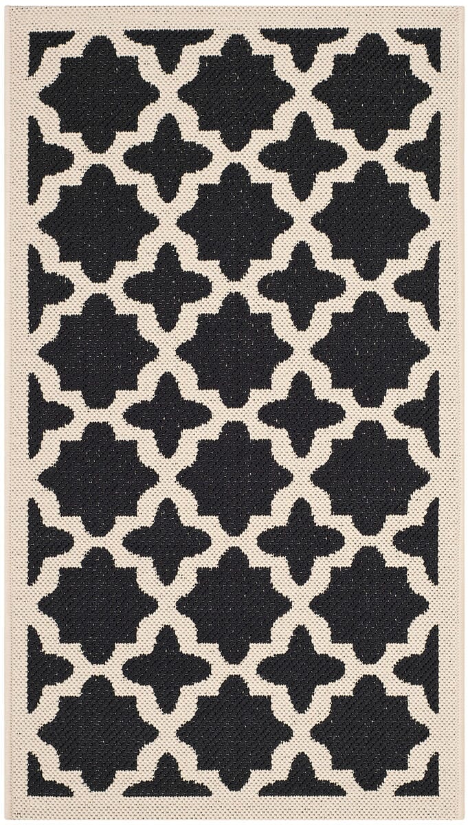Safavieh Courtyard Cy6913 - 266 Black / Beige Rugs - Safavieh - cy6913 - 266 - 4r