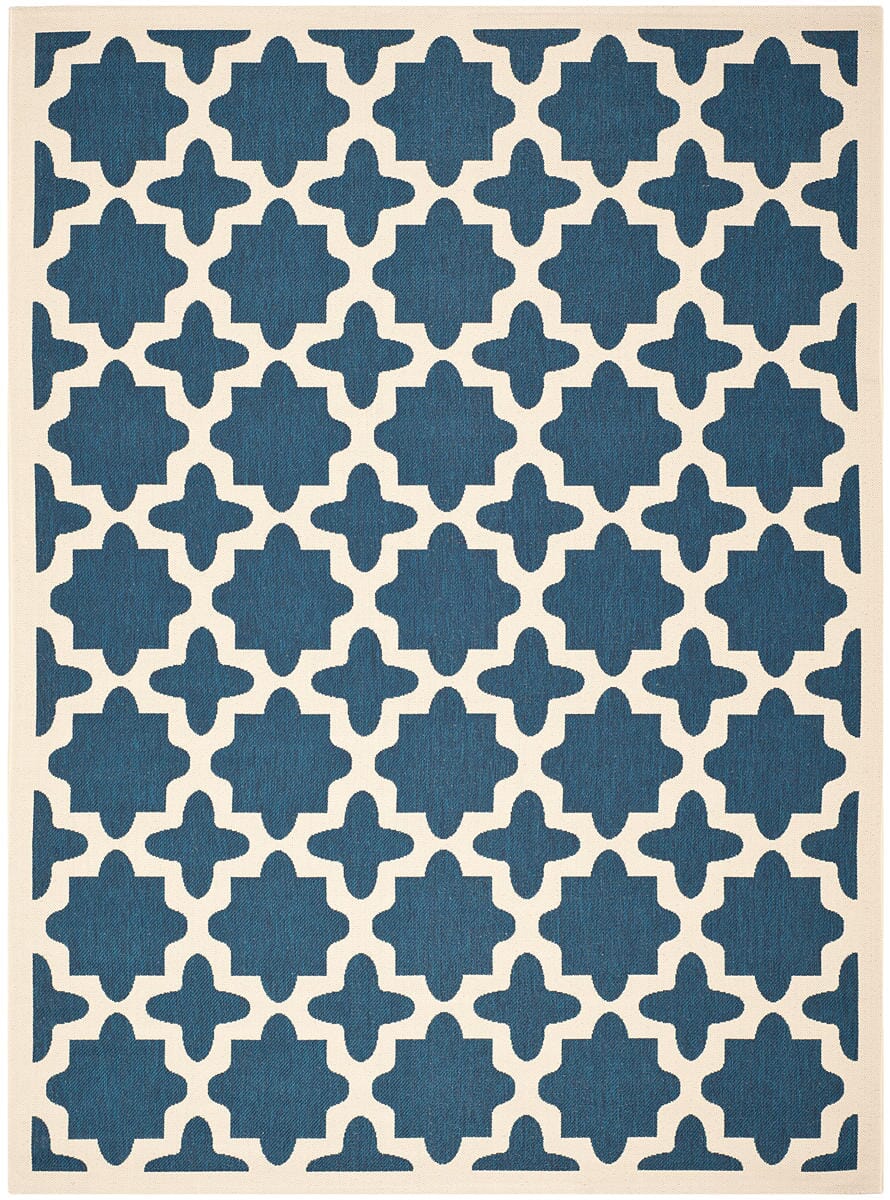 Safavieh Courtyard Cy6913 - 268 Navy / Beige Rugs - Safavieh - cy6913 - 268 - 4r