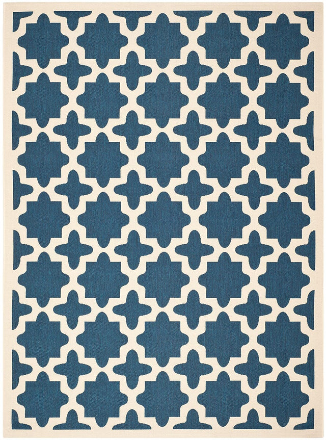 Safavieh Courtyard Cy6913 - 268 Navy / Beige Rugs - Safavieh - cy6913 - 268 - 4r