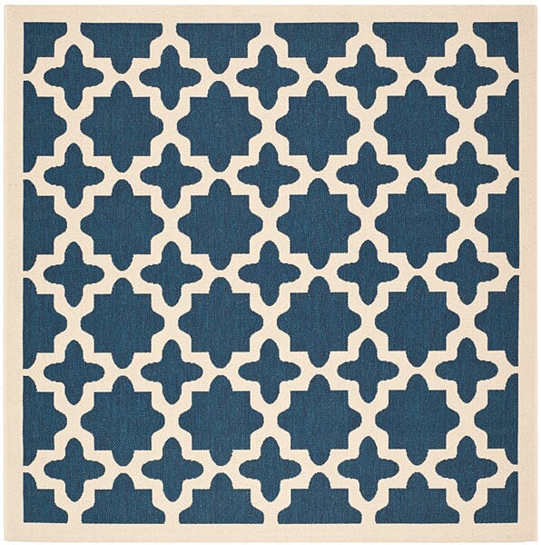 Safavieh Courtyard Cy6913 - 268 Navy / Beige Rugs - Safavieh - cy6913 - 268 - 4sq