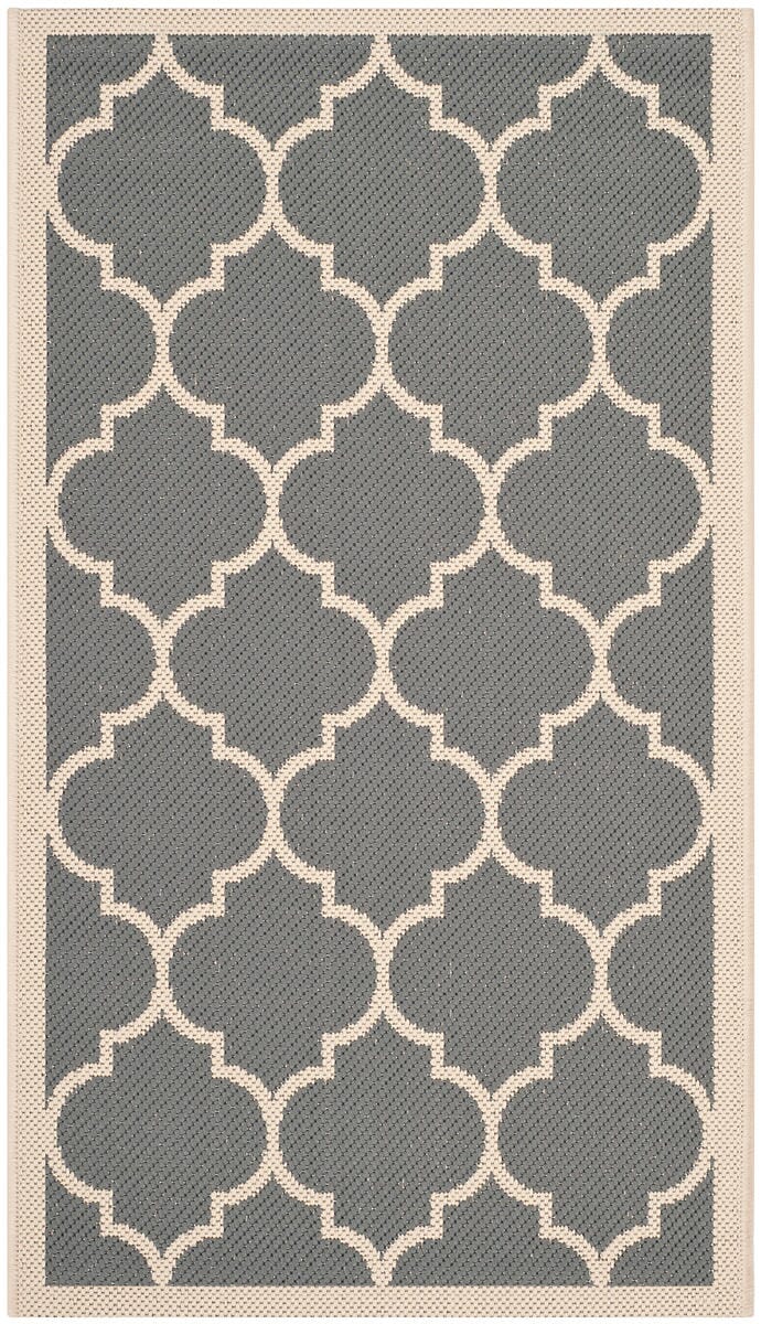 Safavieh Courtyard Cy6914 - 246 Anthracite / Beige Rugs - Safavieh - cy6914 - 246 - 4r