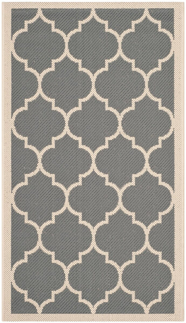 Safavieh Courtyard Cy6914 - 246 Anthracite / Beige Rugs - Safavieh - cy6914 - 246 - 4r