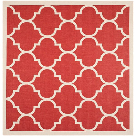 Safavieh Courtyard Cy6914 - 248 Red / Bone Rugs - Safavieh - cy6914 - 248 - 4sq