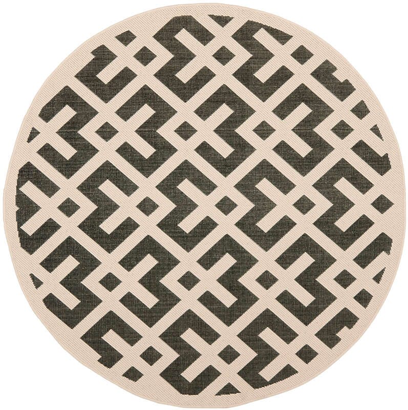 Safavieh Courtyard Cy6915 - 216 Black / Beige Rugs - Safavieh - cy6915 - 216 - 4r
