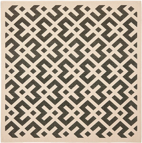 Safavieh Courtyard Cy6915 - 216 Black / Beige Rugs - Safavieh - cy6915 - 216 - 4sq