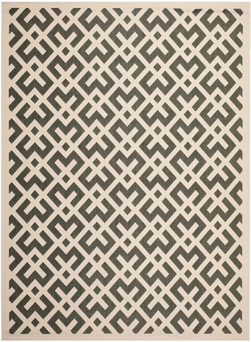 Safavieh Courtyard Cy6915 - 216 Black / Beige Rugs - Safavieh - cy6915 - 216 - 5r