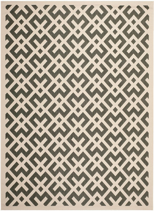 Safavieh Courtyard Cy6915 - 216 Black / Beige Rugs - Safavieh - cy6915 - 216 - 5r