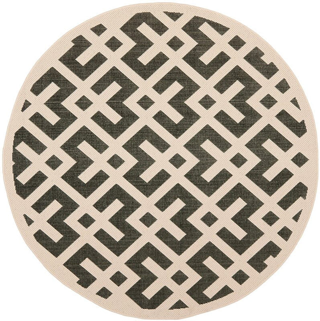 Safavieh Courtyard Cy6915 - 216 Black / Beige Rugs - Safavieh - cy6915 - 216 - 5r