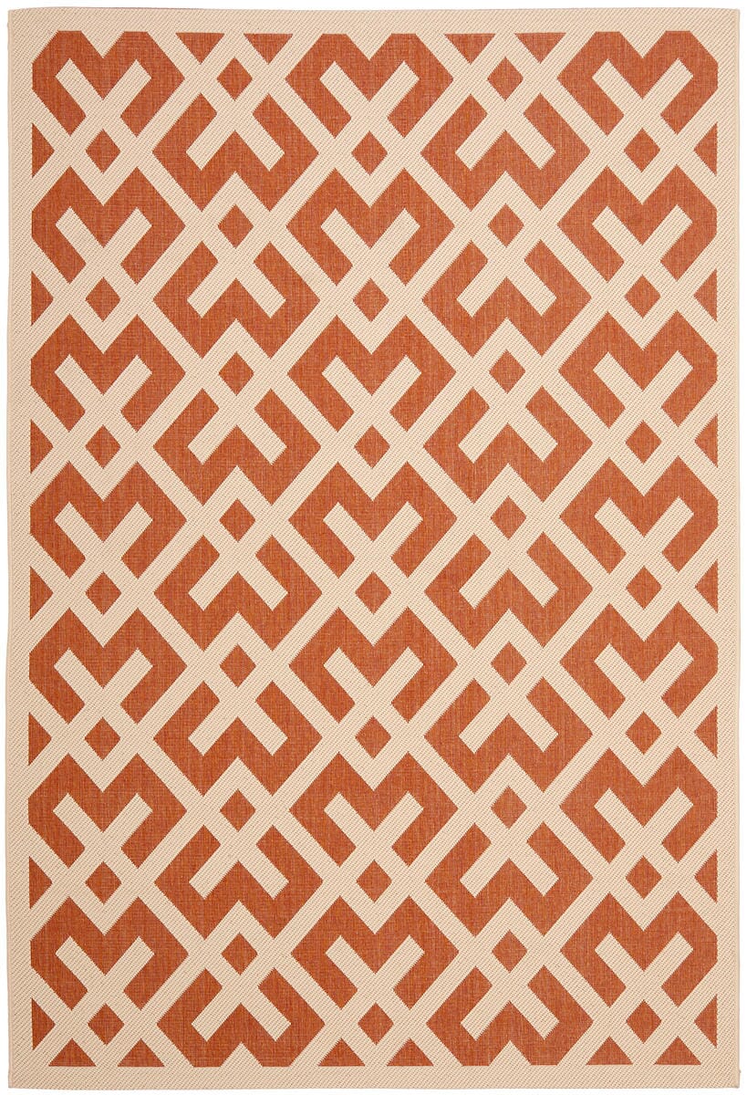 Safavieh Courtyard Cy6915 - 231 Terracotta / Bone Rugs - Safavieh - cy6915 - 231 - 2