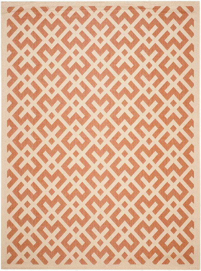 Safavieh Courtyard Cy6915 - 231 Terracotta / Bone Rugs - Safavieh - cy6915 - 231 - 5r