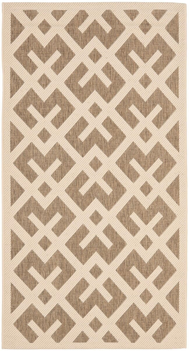 Safavieh Courtyard Cy6915 - 232 Brown / Bone Rugs - Safavieh - cy6915 - 232 - 5r