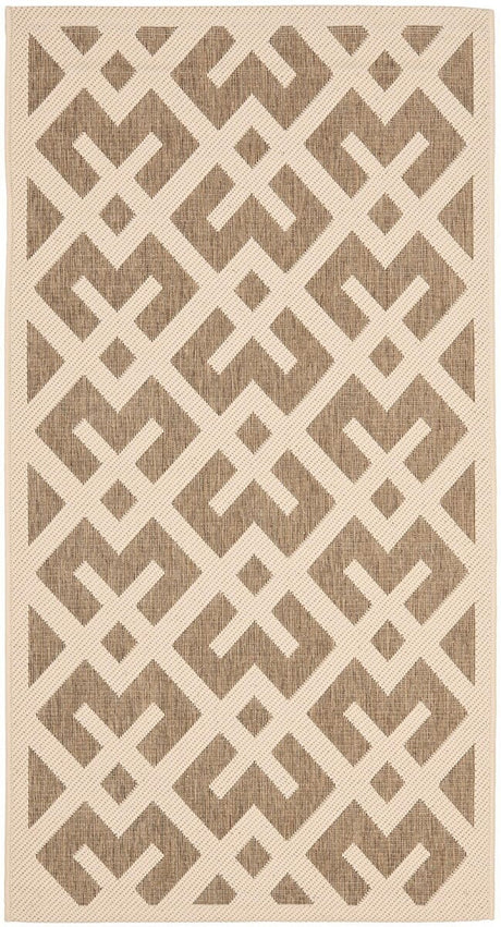 Safavieh Courtyard Cy6915 - 232 Brown / Bone Rugs - Safavieh - cy6915 - 232 - 5r
