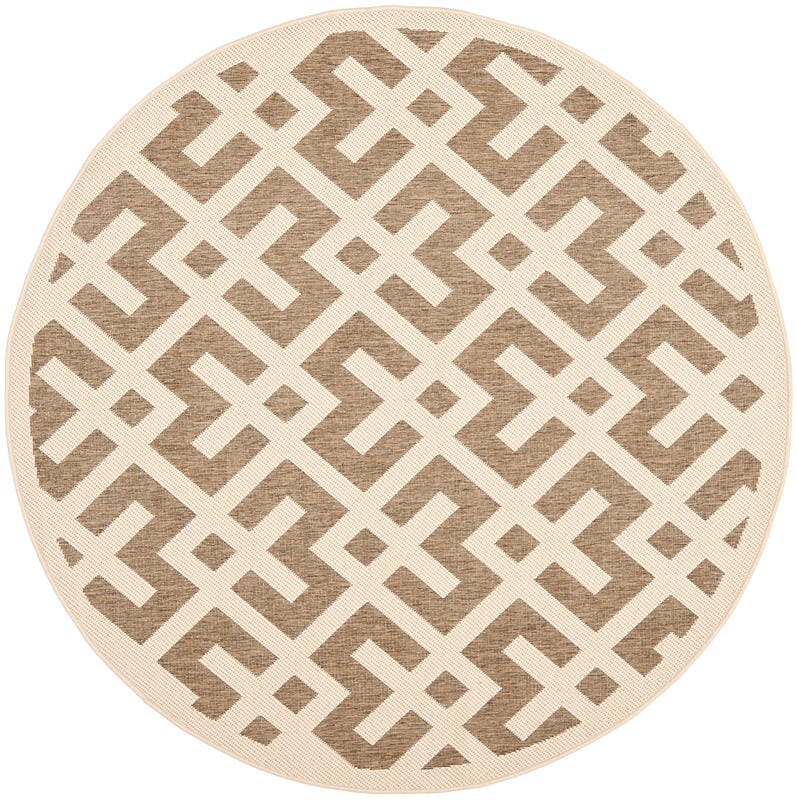 Safavieh Courtyard Cy6915 - 232 Brown / Bone Rugs - Safavieh - cy6915 - 232 - 5r
