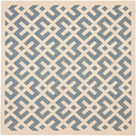 Safavieh Courtyard Cy6915 - 233 Blue / Bone Rugs - Safavieh - cy6915 - 233 - 4sq