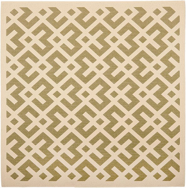 Safavieh Courtyard Cy6915 - 234 Green / Bone Rugs - Safavieh - cy6915 - 234 - 4sq