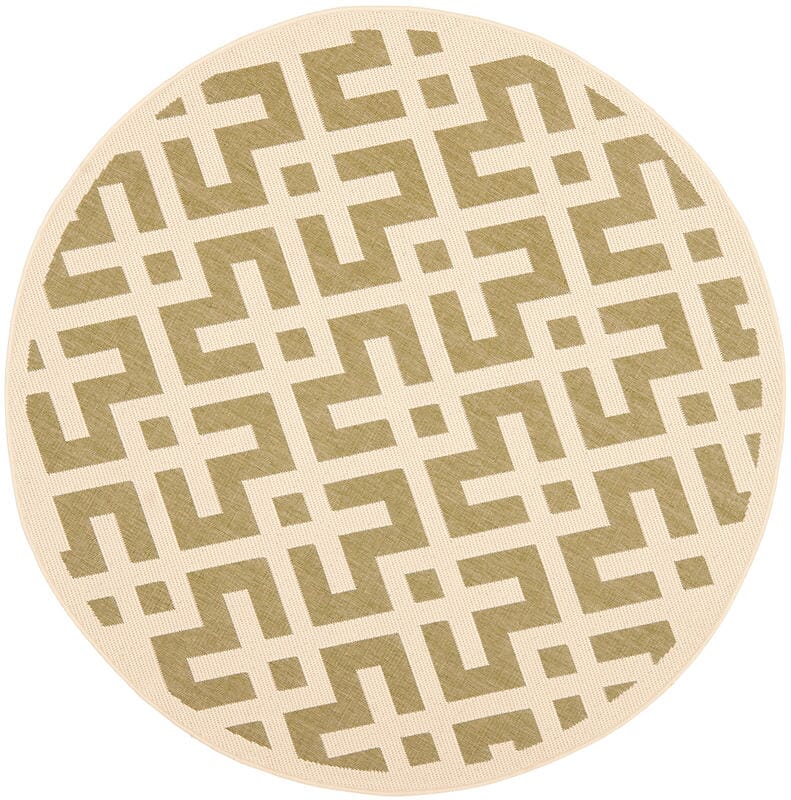 Safavieh Courtyard Cy6915 - 234 Green / Bone Rugs - Safavieh - cy6915 - 234 - 5r
