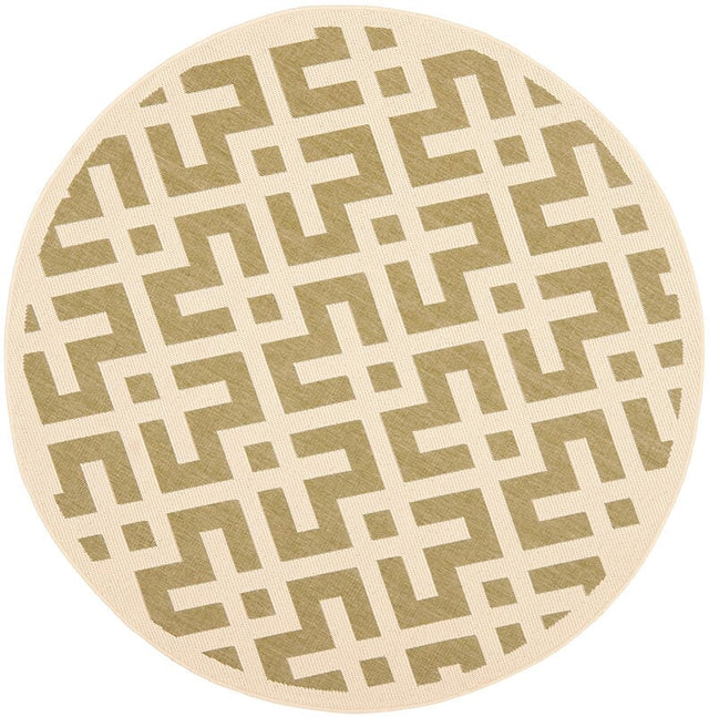 Safavieh Courtyard Cy6915 - 234 Green / Bone Rugs - Safavieh - cy6915 - 234 - 5r